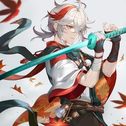 This is a pixiv picture whose title is Kaedehara Kazuha.