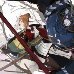 This is a pixiv picture whose title is 舞って斬る.