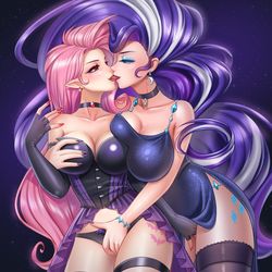 This is a pixiv picture whose title is Kiss of evil.