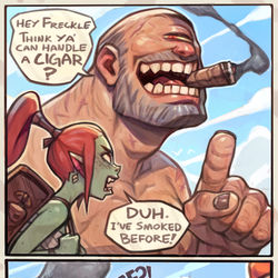 This is a pixiv picture whose title is Freckle Cigar.