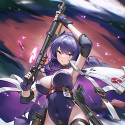 This is a pixiv picture whose title is 雷电将军.