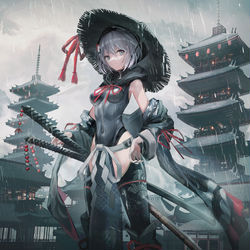 This is a pixiv picture whose title is 1/7スケールフィギュア「初秋」.