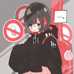 This is a pixiv picture whose title is 「ちょい病みな女の子💉」.