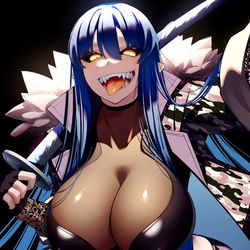 This is a pixiv picture whose title is ハロウィンに普通に怖いお姉さんがやってきた.