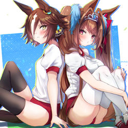 This is a pixiv picture whose title is ライバルな二人.