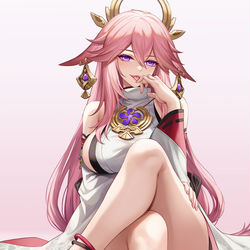 This is a pixiv picture whose title is 八重神子.