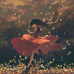 This is a pixiv picture whose title is 落ち葉.