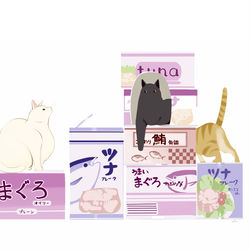 This is a pixiv picture whose title is ツナ缶キャットタワー.