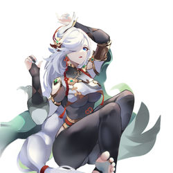 This is a pixiv picture whose title is 申鹤.