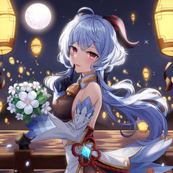 This is a pixiv picture whose title is 甘雨.