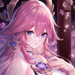 This is a pixiv picture whose title is 八重神子.
