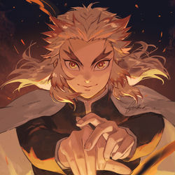 This is a pixiv picture whose title is 煉獄杏寿郎.