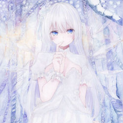 This is a pixiv picture whose title is 氷の少女.
