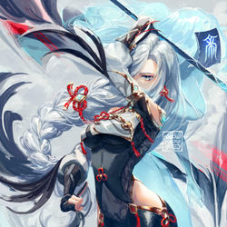 This is a pixiv picture whose title is 申鹤.