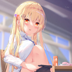 This is a pixiv picture whose title is ニーハイ.