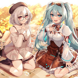 This is a pixiv picture whose title is 【仕事絵】ギアスト×初音ミクコラボ.