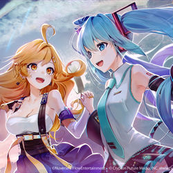 This is a pixiv picture whose title is ギアスト×初音ミク.