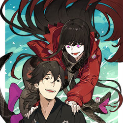 This is a pixiv picture whose title is 龍と竜.