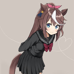 This is a pixiv picture whose title is 黒セーラー服テイオー.