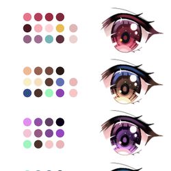 This is a pixiv picture whose title is New + Old Colour Palettes 🎨.