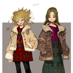 This is a pixiv picture whose title is はやりのコート.