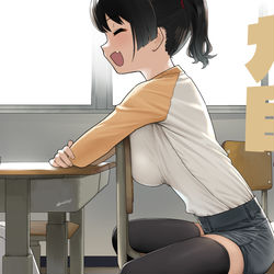 This is a pixiv picture whose title is ガキ巨乳💢76.