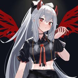This is a pixiv picture whose title is 恶魔小嘉然.
