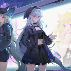 This is a pixiv picture whose title is 夜幕下的潮汐.