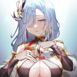 This is a pixiv picture whose title is へそ上の飾り紐をファスナーにしてみた.