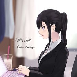 This is a pixiv picture whose title is オンラインミーティング.