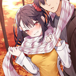 This is a pixiv picture whose title is マフラーがすごく長いワケ.