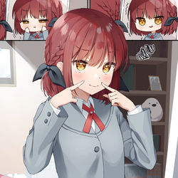 This is a pixiv picture whose title is 笑顔の練習.