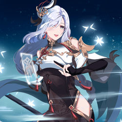 This is a pixiv picture whose title is 原神 申鹤.