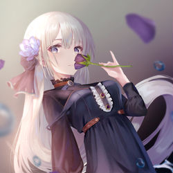 This is a pixiv picture whose title is しろかみ.