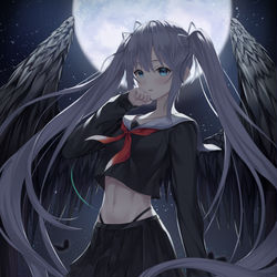 This is a pixiv picture whose title is 堕天使.