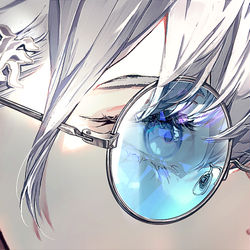This is a pixiv picture whose title is 👓.