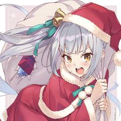 This is a pixiv picture whose title is サンタ役を任命されてしまった霞ちゃん.