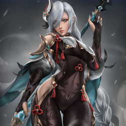 This is a pixiv picture whose title is Shenhe.