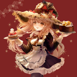 This is a pixiv picture whose title is クリスマスケーキメイド魔女🎄(背景なし版).