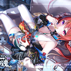 This is a pixiv picture whose title is 游戏少女.