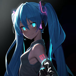 This is a pixiv picture whose title is Miku.