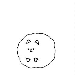 This is a pixiv picture whose title is no.1492 『 冬毛のポメラニアン 』.