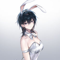 This is a pixiv picture whose title is 白バニー.