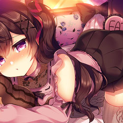 This is a pixiv picture whose title is …ねぇ、女の子から言わせる気…？.