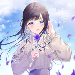 This is a pixiv picture whose title is 桔梗.