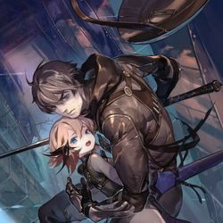 This is a pixiv picture whose title is 「濁る瞳で何を願う」表紙イラスト.