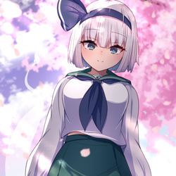 This is a pixiv picture whose title is セーラー服妖夢ちゃん.