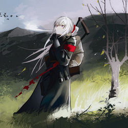 This is a pixiv picture whose title is 旅途.