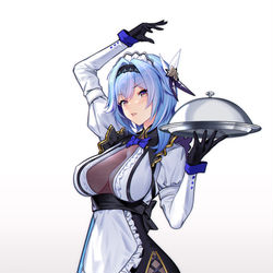 This is a pixiv picture whose title is 优菈的女仆装！.