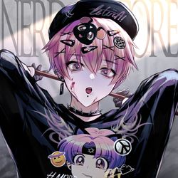 This is a pixiv picture whose title is geek.